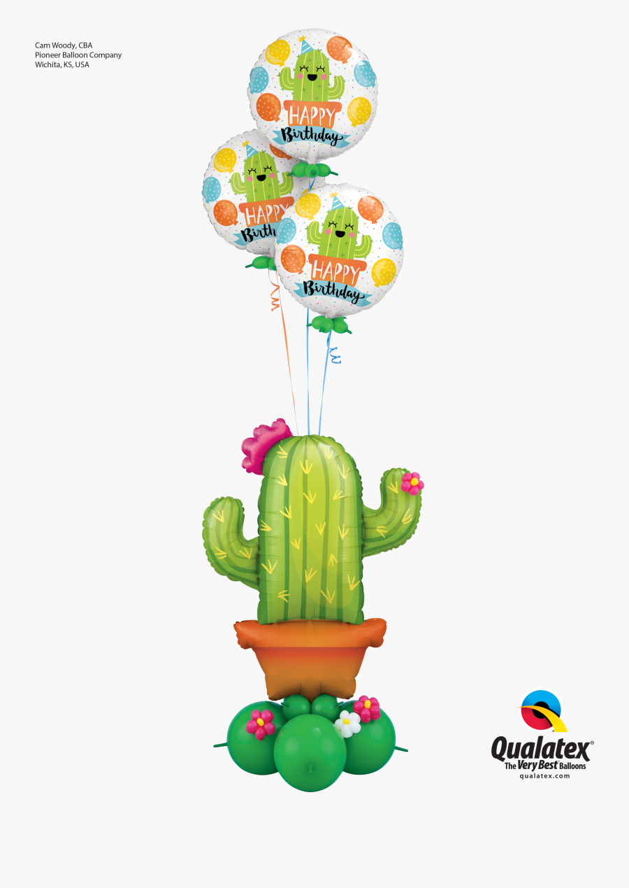 Qualatex Balloon Cactus, Transparent Clipart
