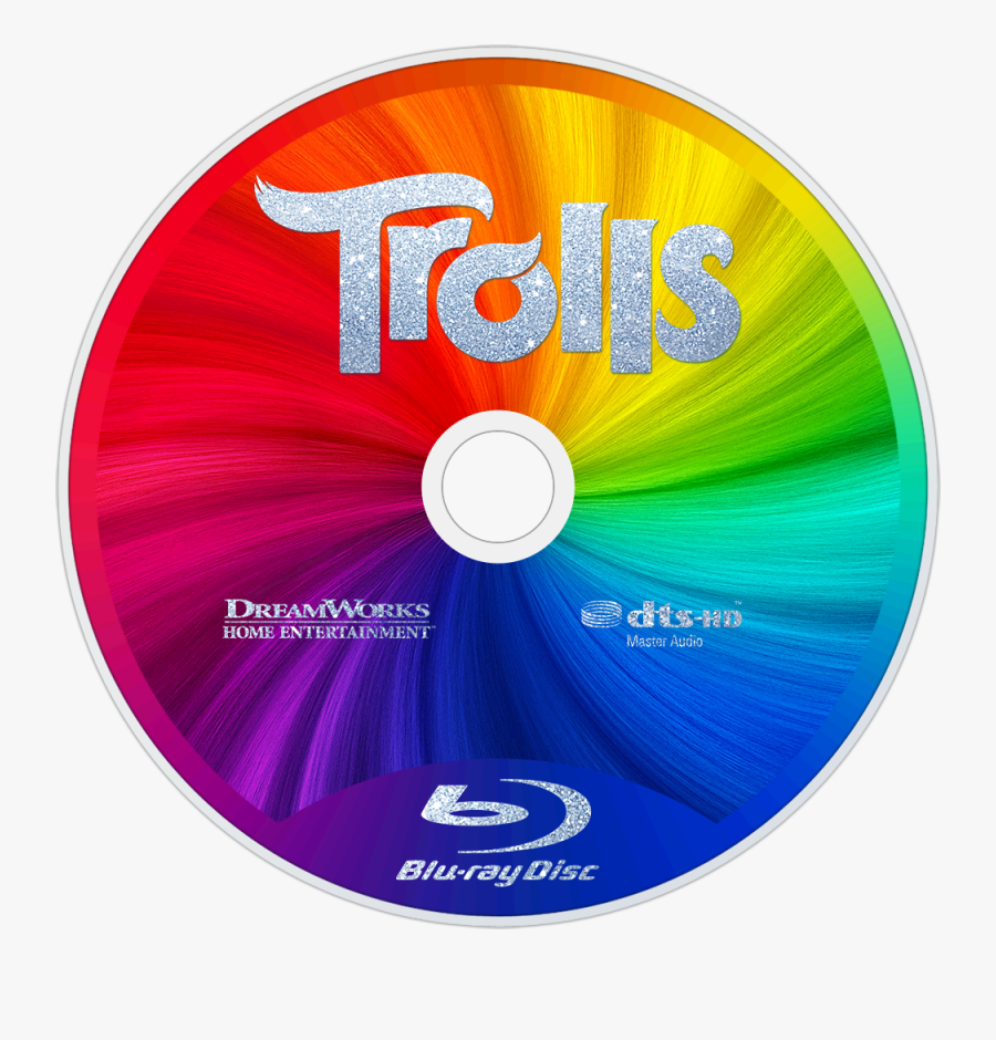 Trolls Blu Ray Disc, Transparent Clipart