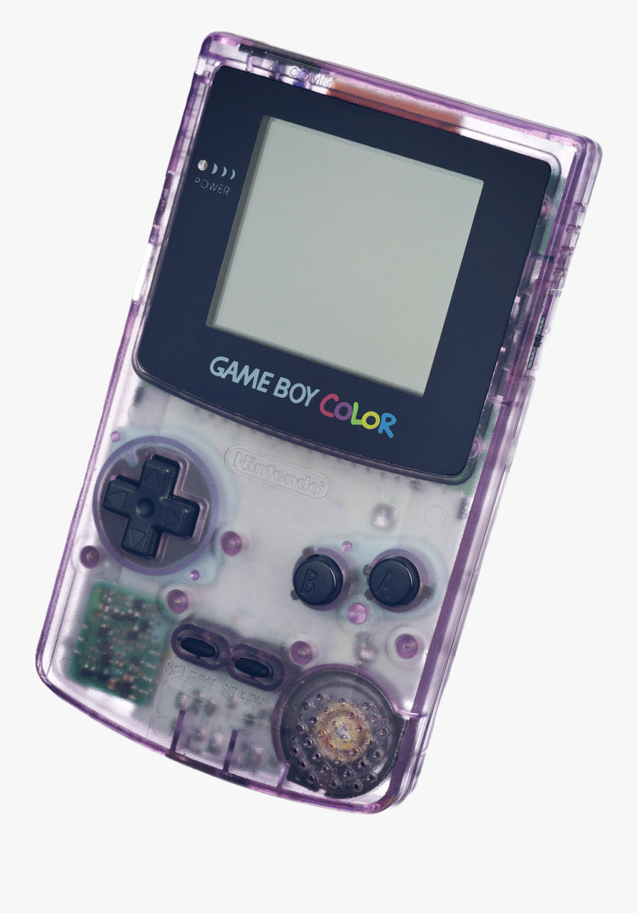 Transparent Video Game Console Clipart - Old Game Boy Color, Transparent Clipart