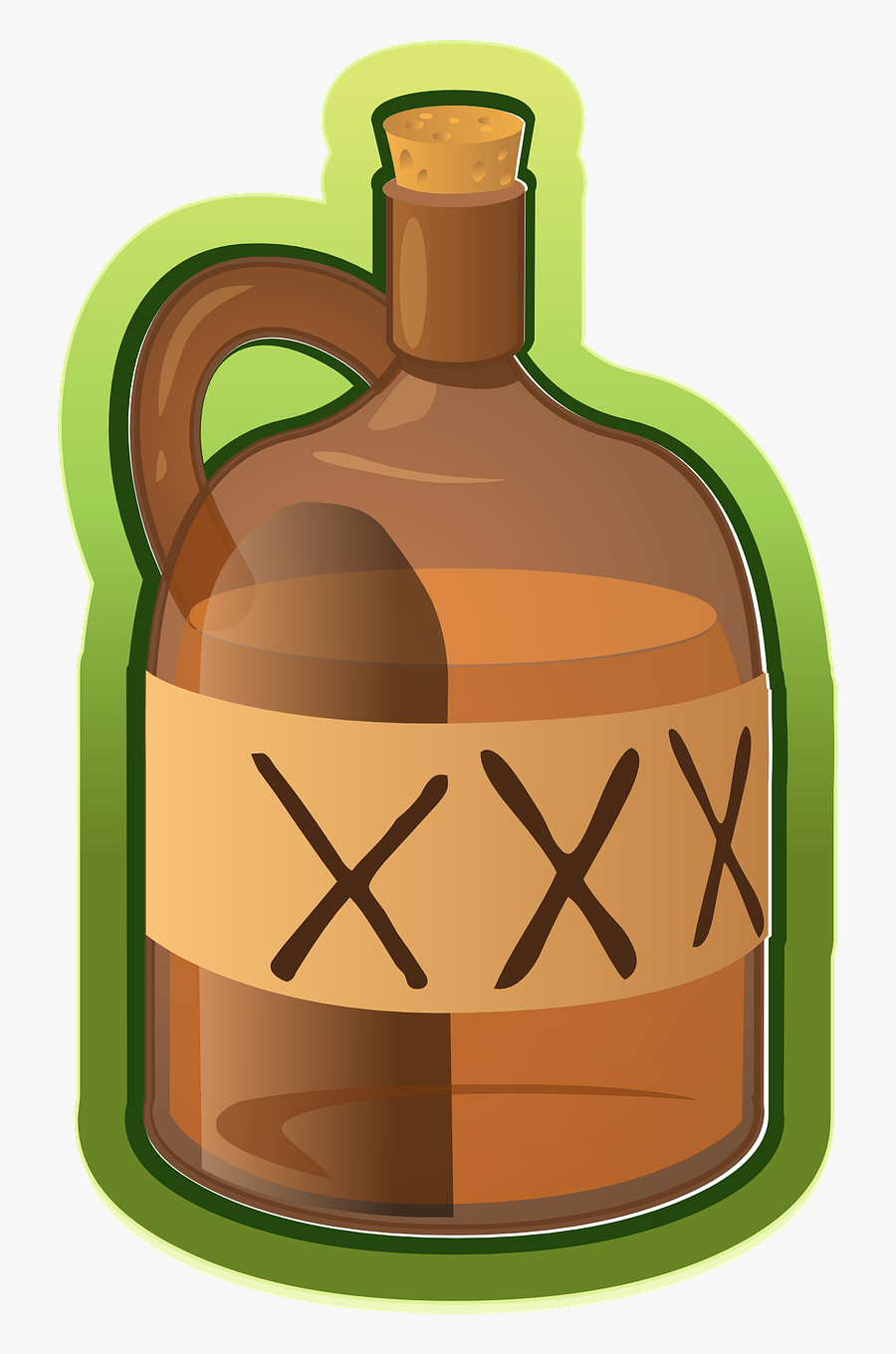 Glass Bottle Alcoholic Drink Fizzy Drinks Clip Art - Xxx Alcohol Bottle, Transparent Clipart