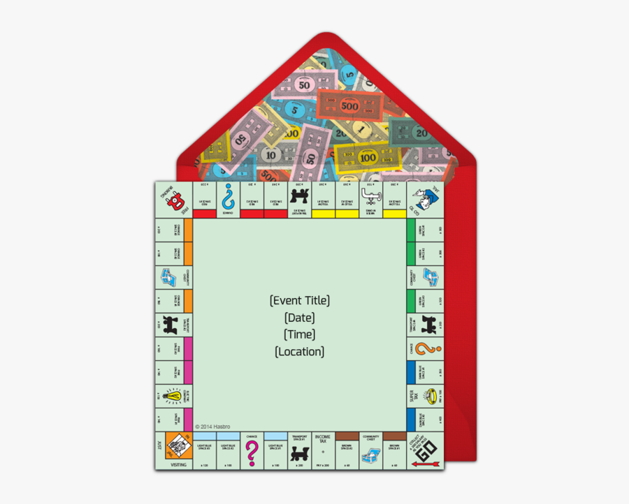 Game Clipart Monopoly Board - Classic Monopoly Board, Transparent Clipart