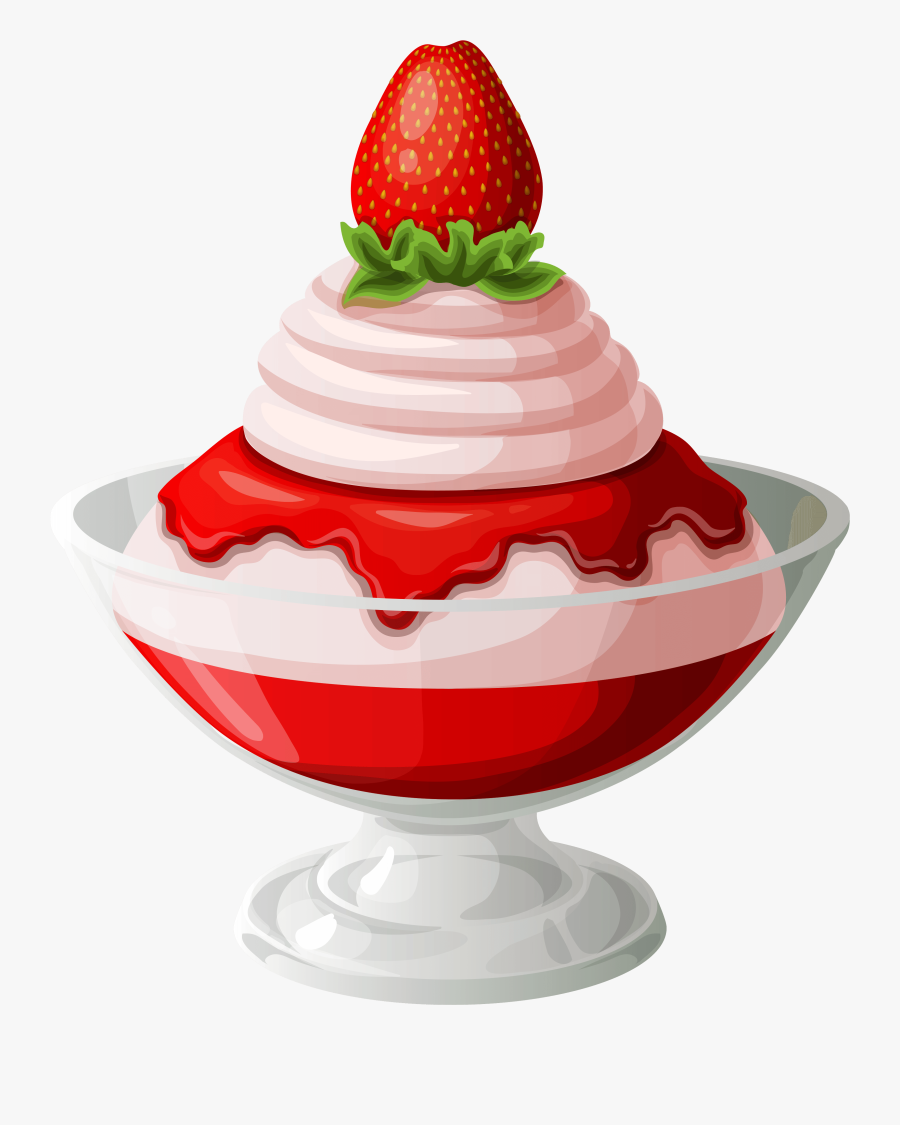 Ice Cream Sundae Clipart - Strawberry Ice Cream Sundae Clipart, Transparent Clipart