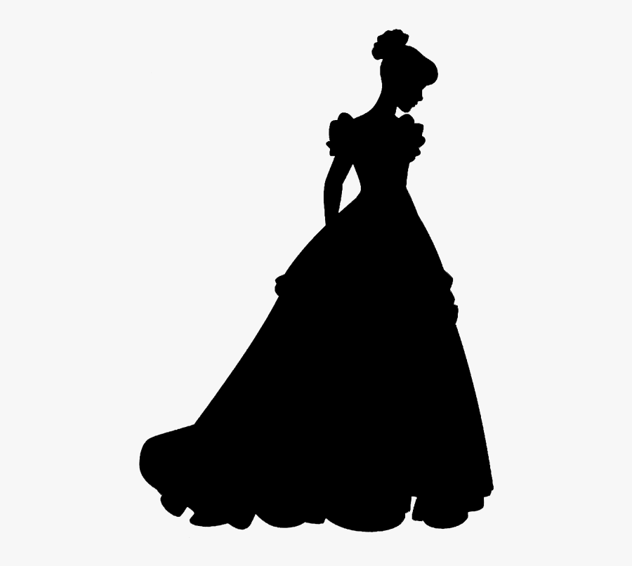 Princess Aurora Belle Disney Princess Silhouette Cinderella - Princess Silhouette, Transparent Clipart