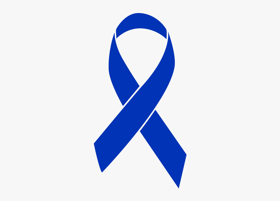 Blue Colored Colon Cancer Ribbon - Transparent All Cancer Ribbon, Transparent Clipart