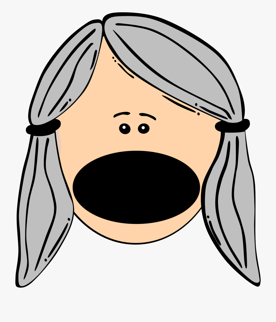 Mouth Clipart Loud Mouth - Cartoon Girl Big Mouth, Transparent Clipart