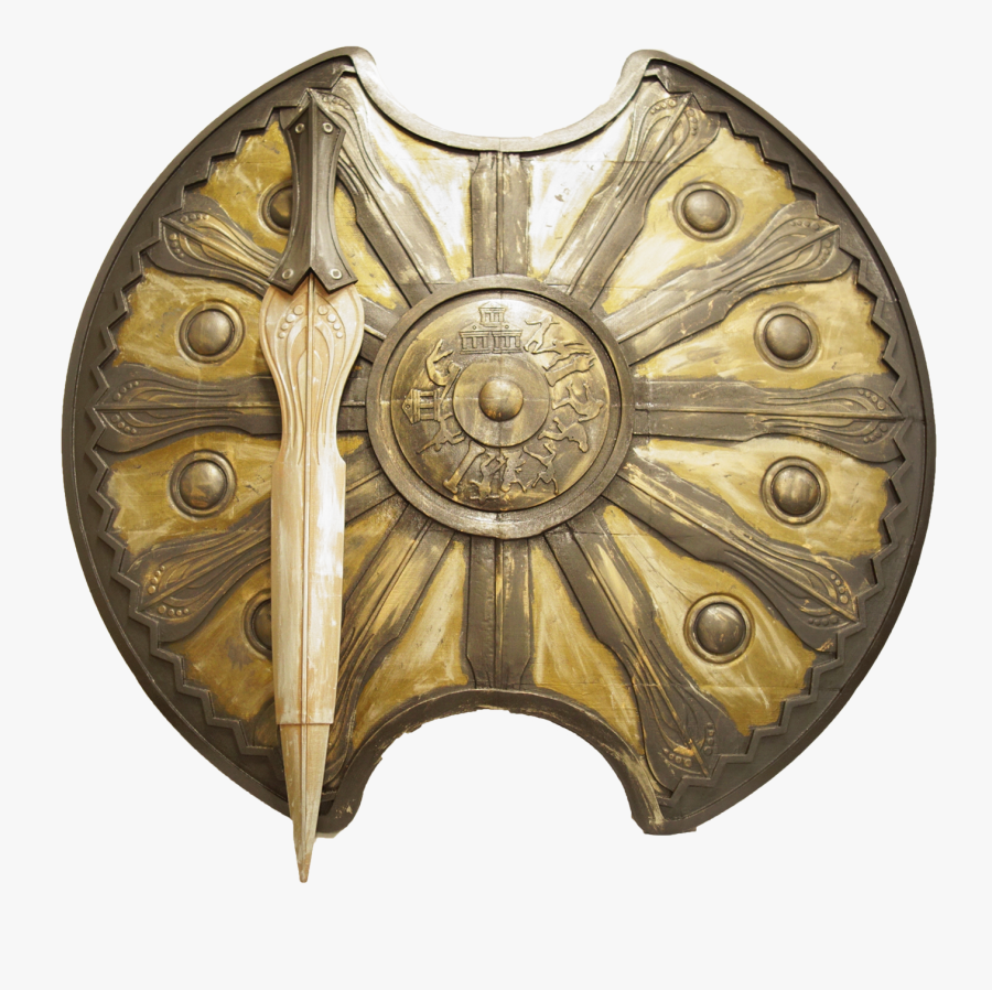 Troy Shield And Sword - Achilles Shield And Sword, Transparent Clipart