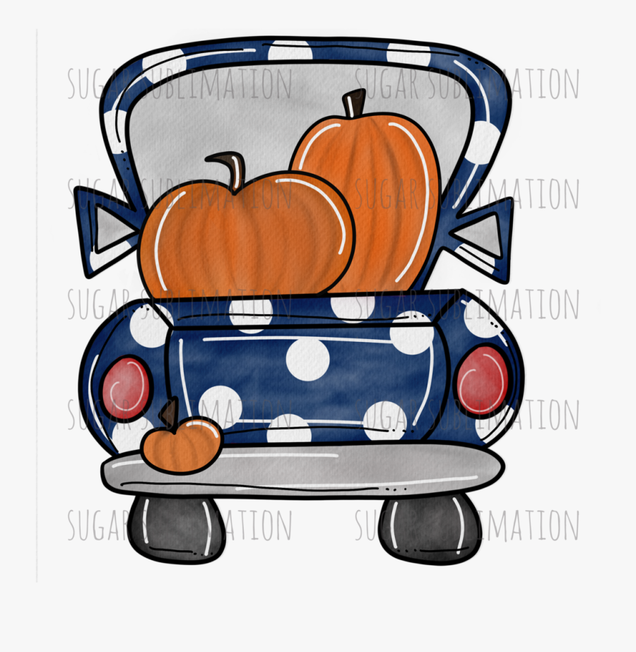 Fall Truck With Pumpkins Clipart, Transparent Clipart