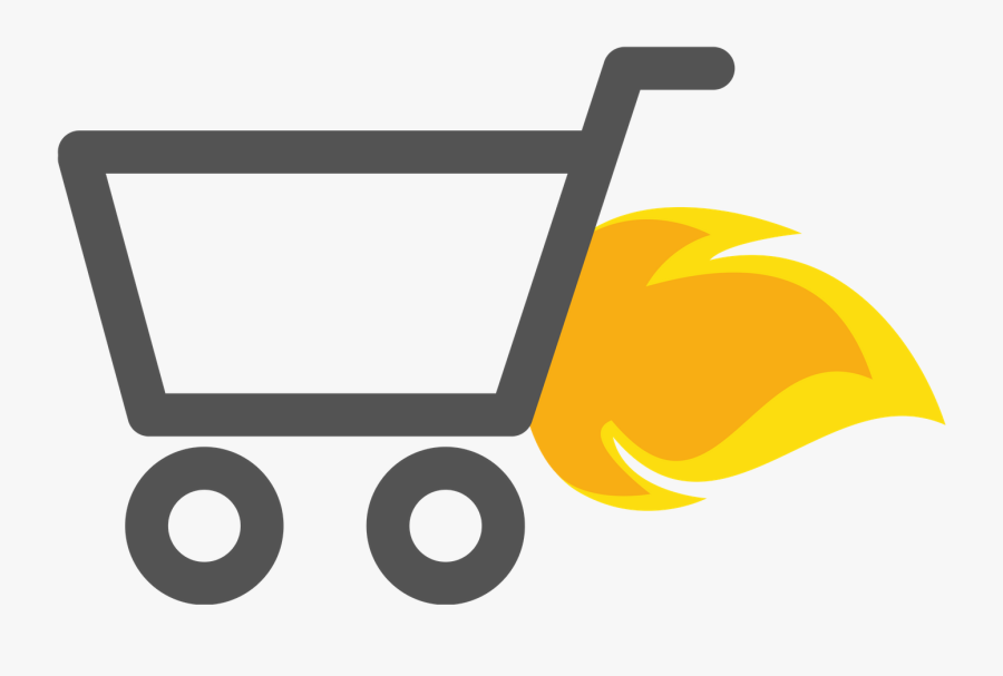 Transparent Shopping Carts Clipart - Shopping Cart On Fire Png, Transparent Clipart