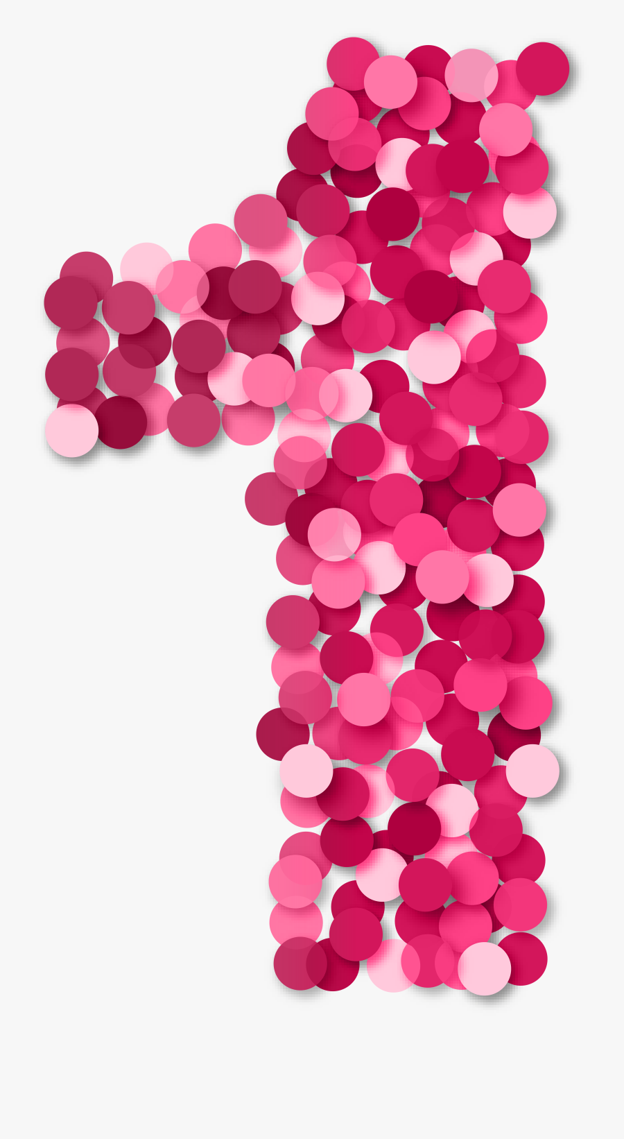 One Number Png Clip - Pink Number 1 Transparent, Transparent Clipart