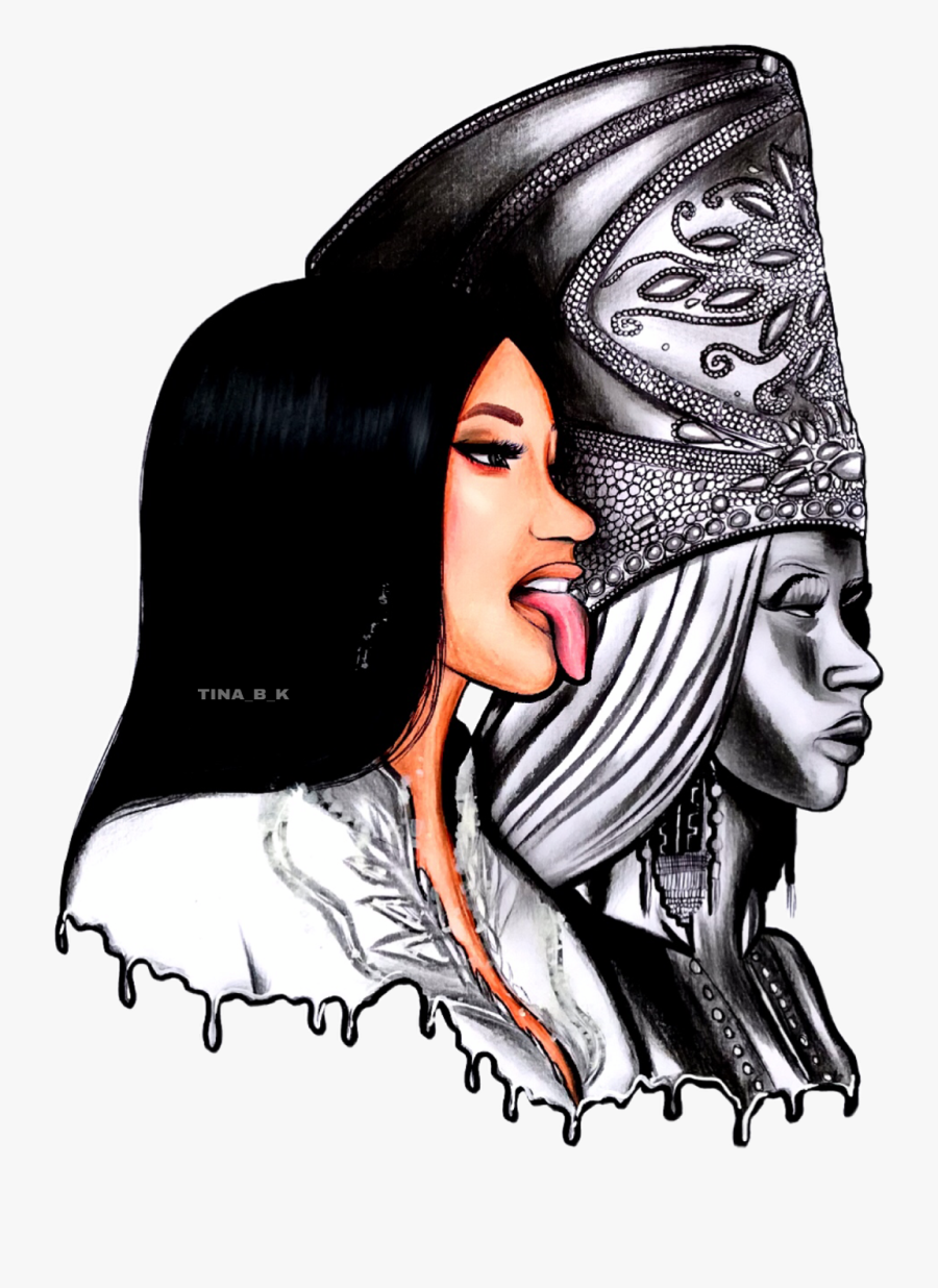 Queen 🖤 - Kylie Jenner Cartoon Drawing , Free Transparent Clipart