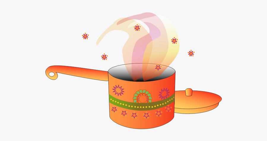 Image Of Decorated Cooking Pot With Lid - Desenhos De Panelas Coloridos, Transparent Clipart