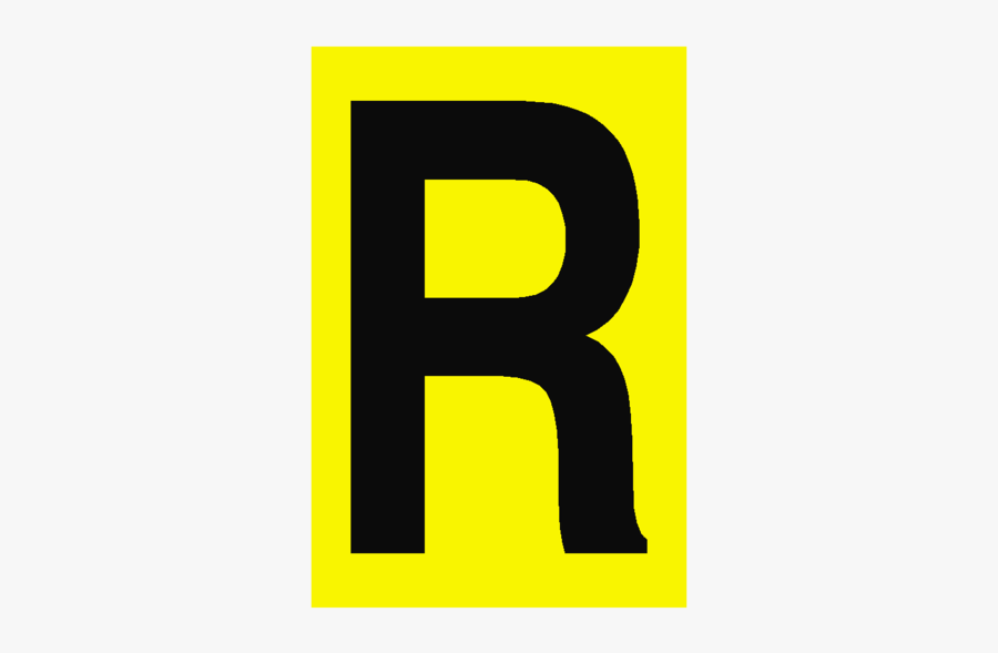 R Clipart Letter Number - Letter R Yellow, Transparent Clipart