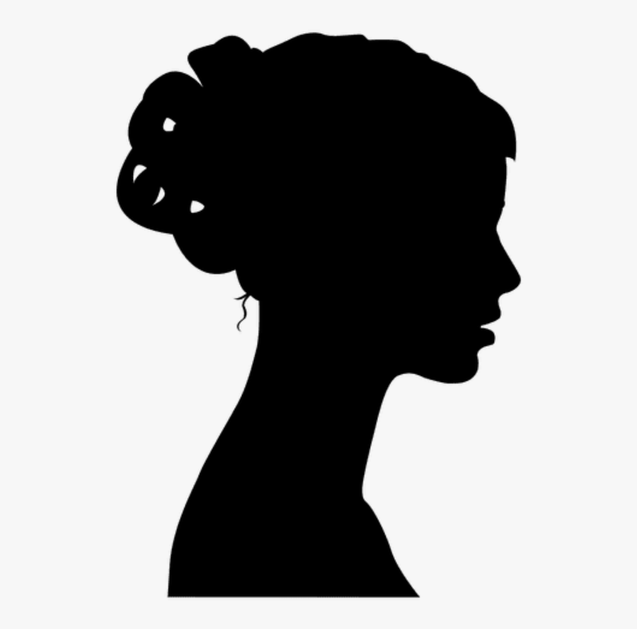 #girl #sihouette #shadow #black #profile - Cartoon Shadow Of A Girl, Transparent Clipart