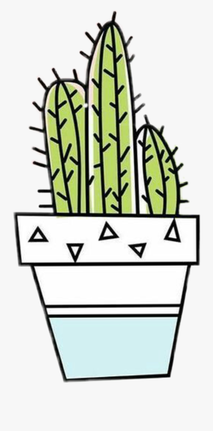 Cactus Doodle Drawing Tumblr - Overlays De Plantas, Transparent Clipart