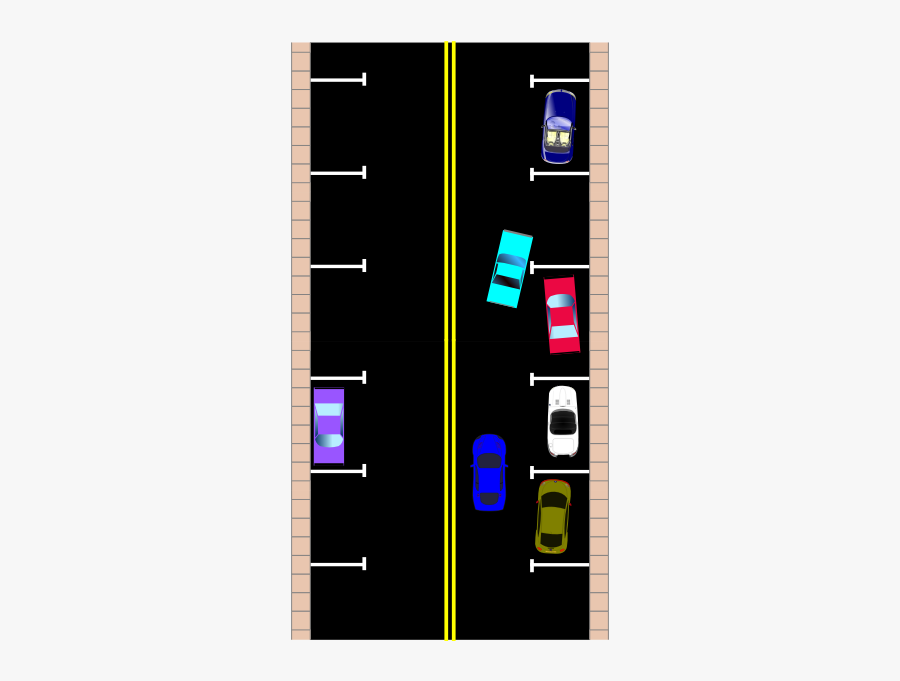Parallel Parking Vector Graphics - Clipart Car Parking, Transparent Clipart