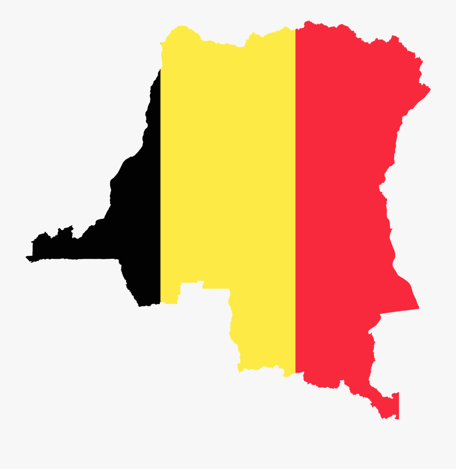 Flag Map Of The Congo Free State - Flag Map Of Belgium, Transparent Clipart