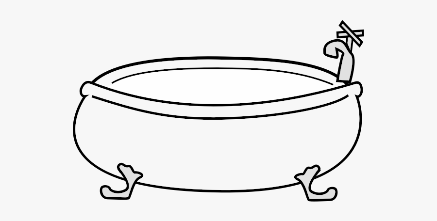 Vector Graphics Of Old Style Bath Tub - Bathtub Clip Art, Transparent Clipart
