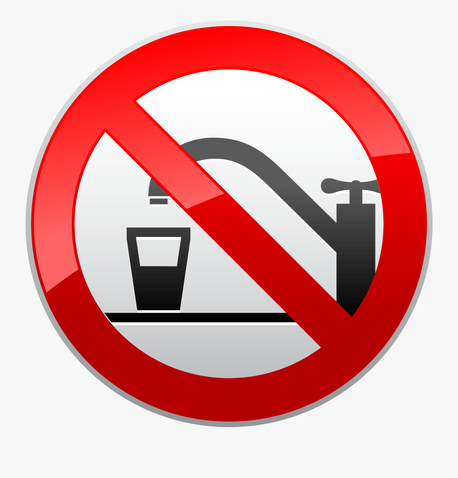 No Water Clipart - No Drinking Tap Water, Transparent Clipart