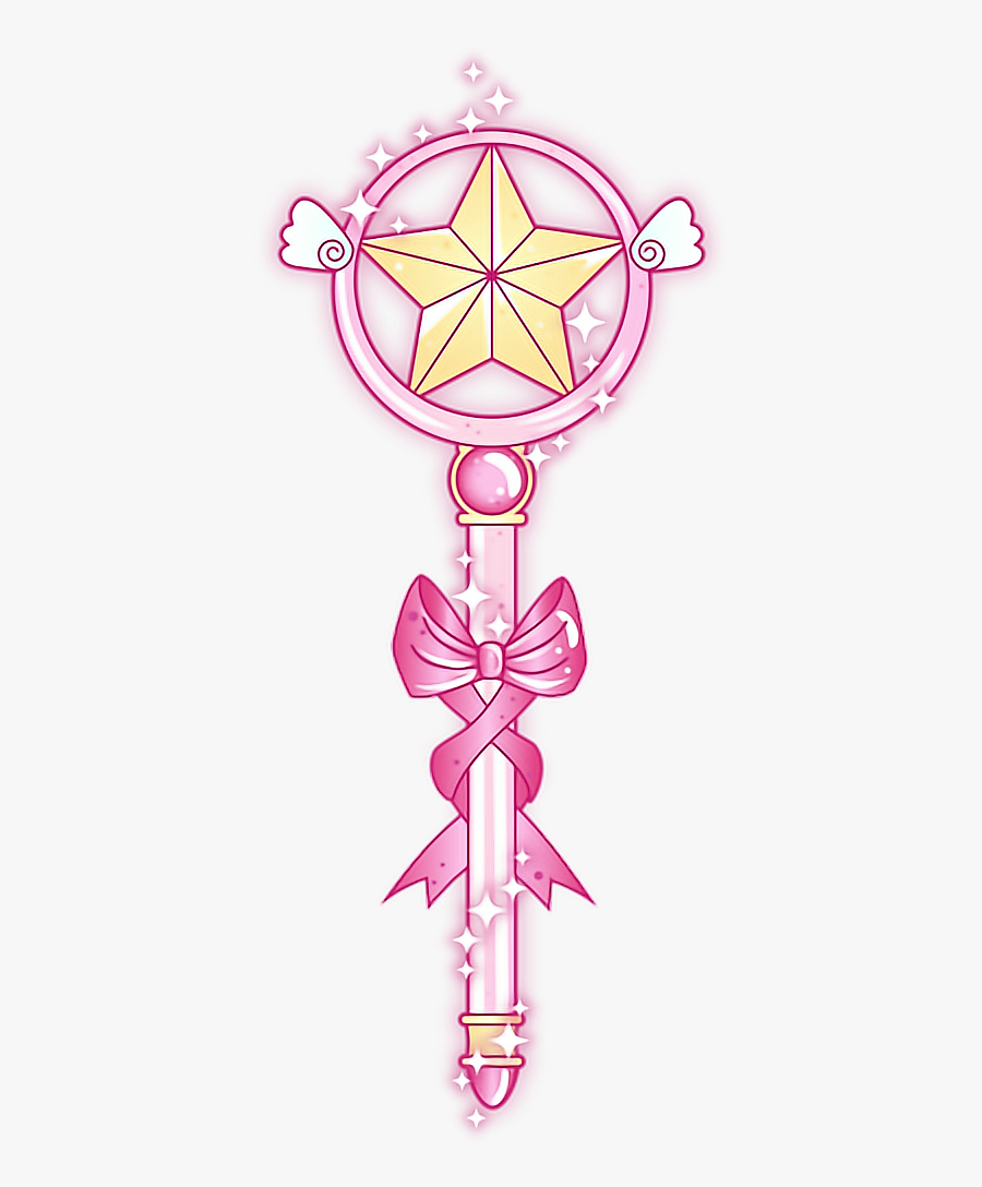 #sailormoon #sailorwand #sailor #moon #wand #magicwand - Magic Wand Magical Girl, Transparent Clipart