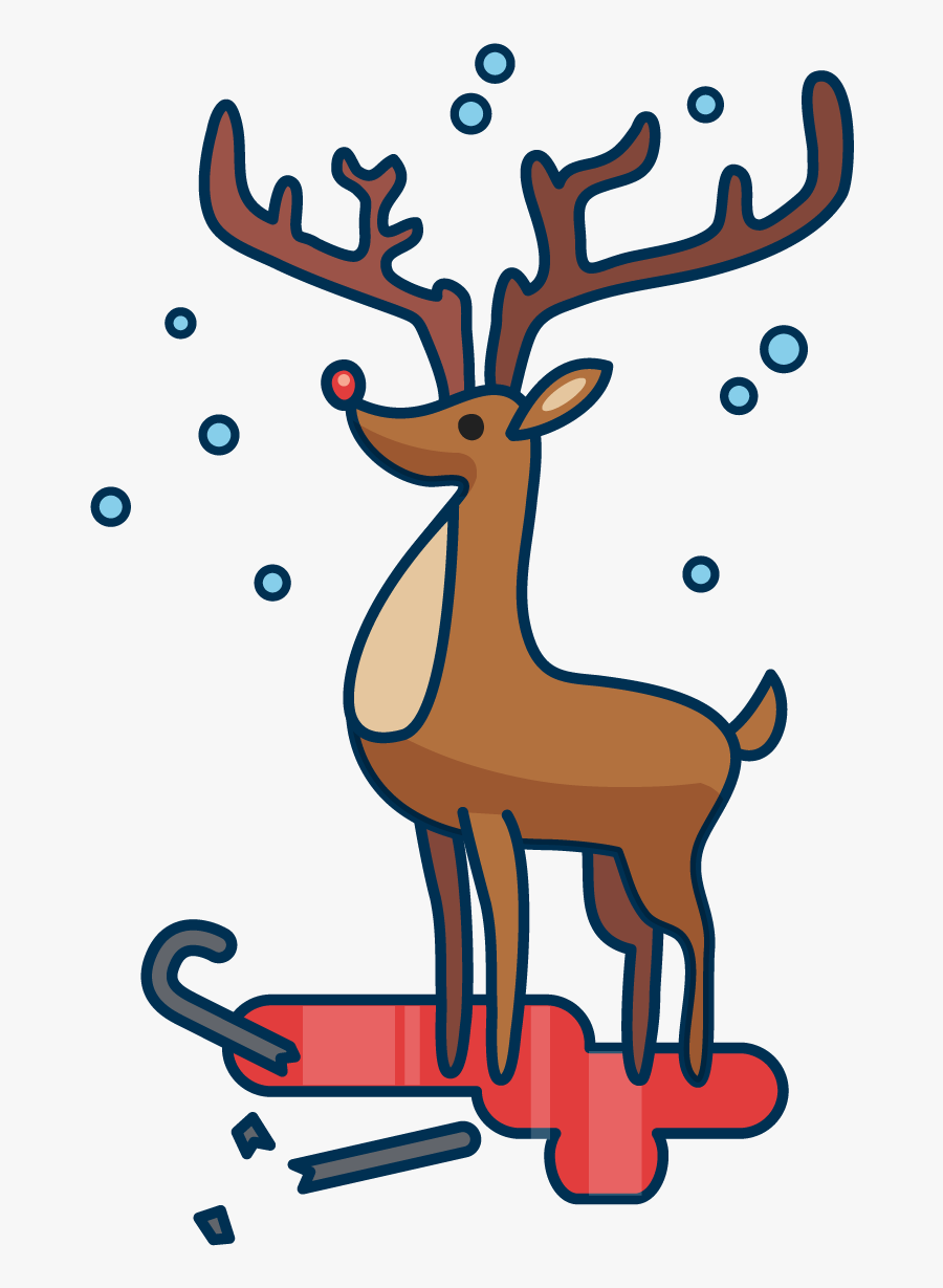 Clipart Snow Reindeer - Reindeer Meme Cartoon, Transparent Clipart