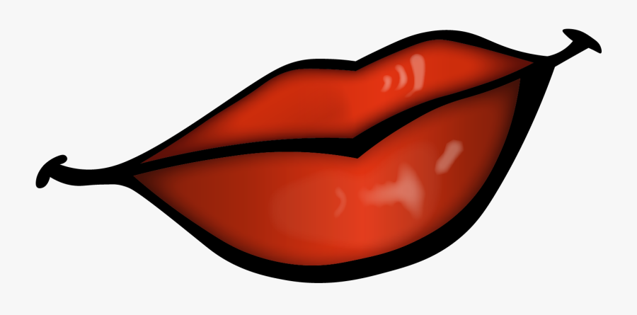 Lip Clipart Orange - Cartoon A Pair Of Lips, Transparent Clipart