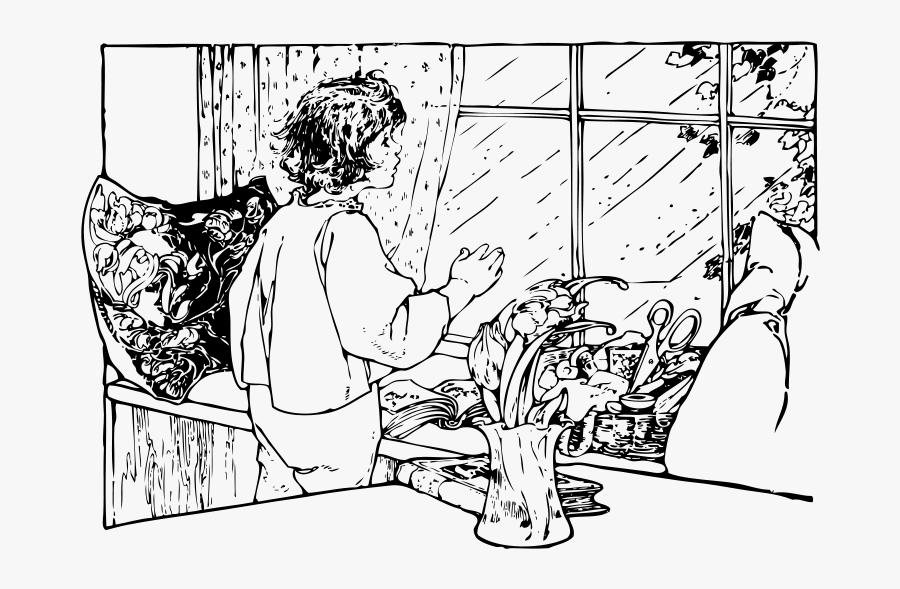 Rain Out The Window - Rain Through Window Drawing, Transparent Clipart