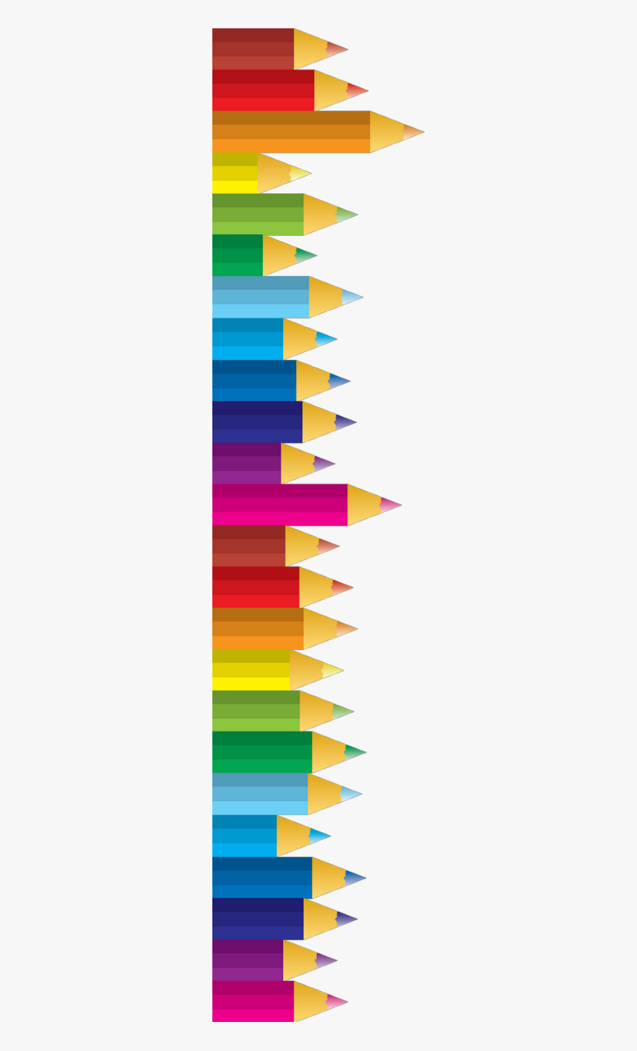 Teach Background Clipart - Color Pencil Border Design, Transparent Clipart