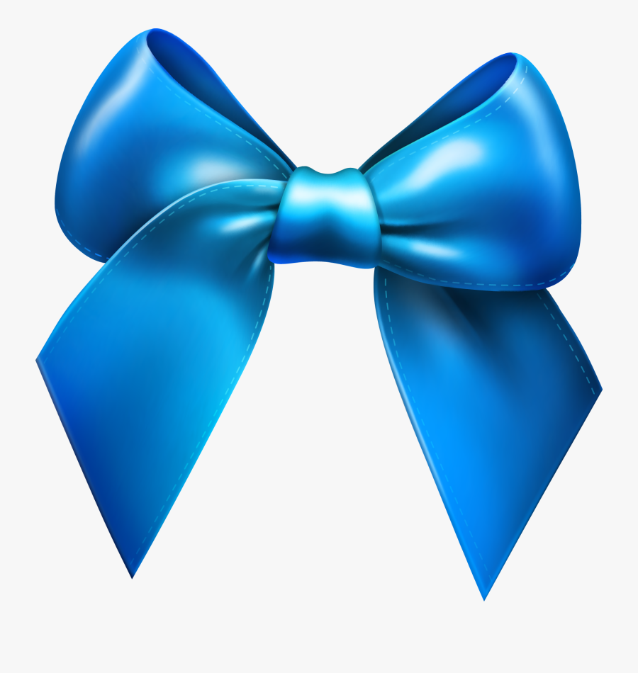 Ribbon Clip Art - Blue Cartoon Bow Tie , Free Transparent Clipart