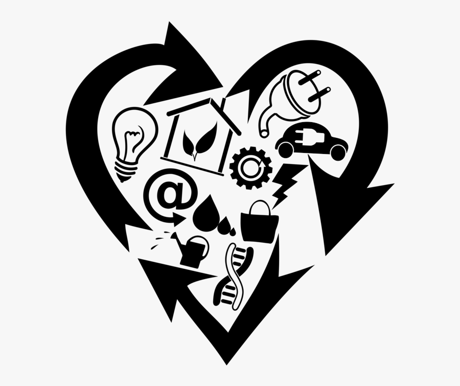 Heart,art,organ - Reduce Reuse Recycle Heart, Transparent Clipart