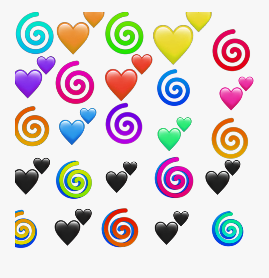 #swirl #swirls #emojis #color #coloring #colorful #emojisstickers - Heart, Transparent Clipart