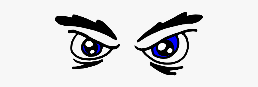 Angry Woman"s Eyes Vector Drawing - Angry Cartoon Eyes Png, Transparent Clipart