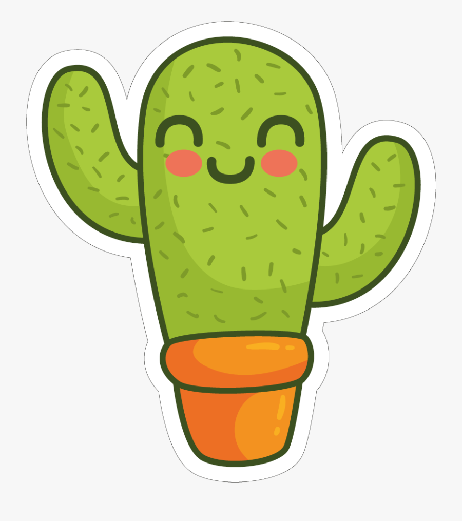 Transparent Cute Cartoon Cactus, Transparent Clipart