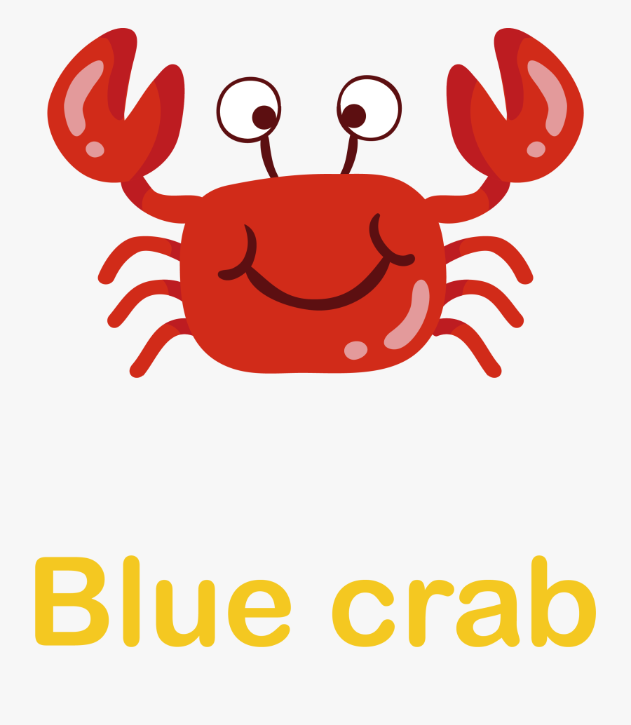Crab Cartoon Clip Art - Cute Transparent Crab Clip Art, Transparent Clipart