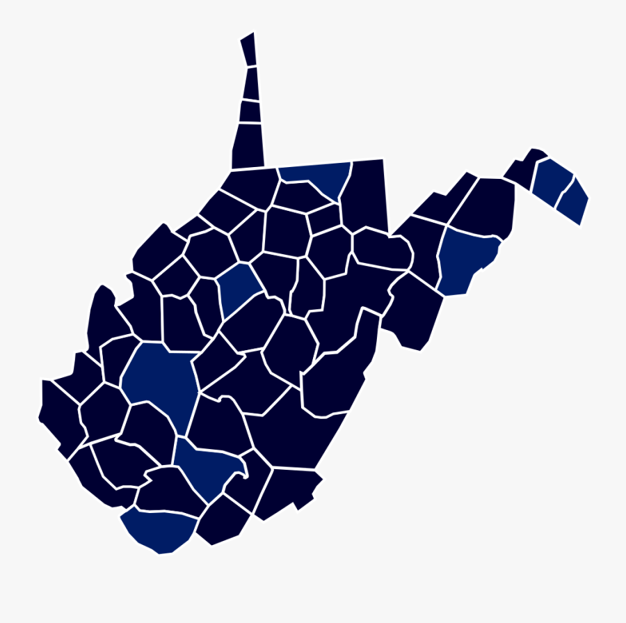 West Virginia 2018 Election Results Clipart , Png Download - West Virginia Electoral Map 2016, Transparent Clipart