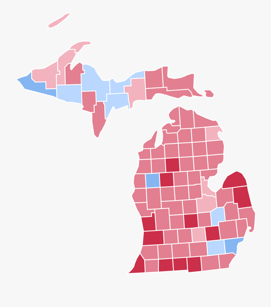 Michigan Presidential Election Results - 2018 Michigan Governor Results By County, Transparent Clipart