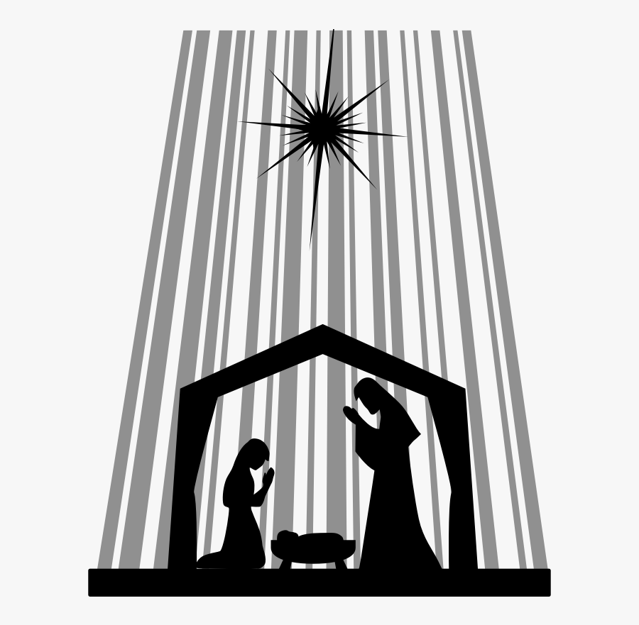 Transparent Baby Jesus In A Manger Clipart - Nativity Scene With No Background, Transparent Clipart