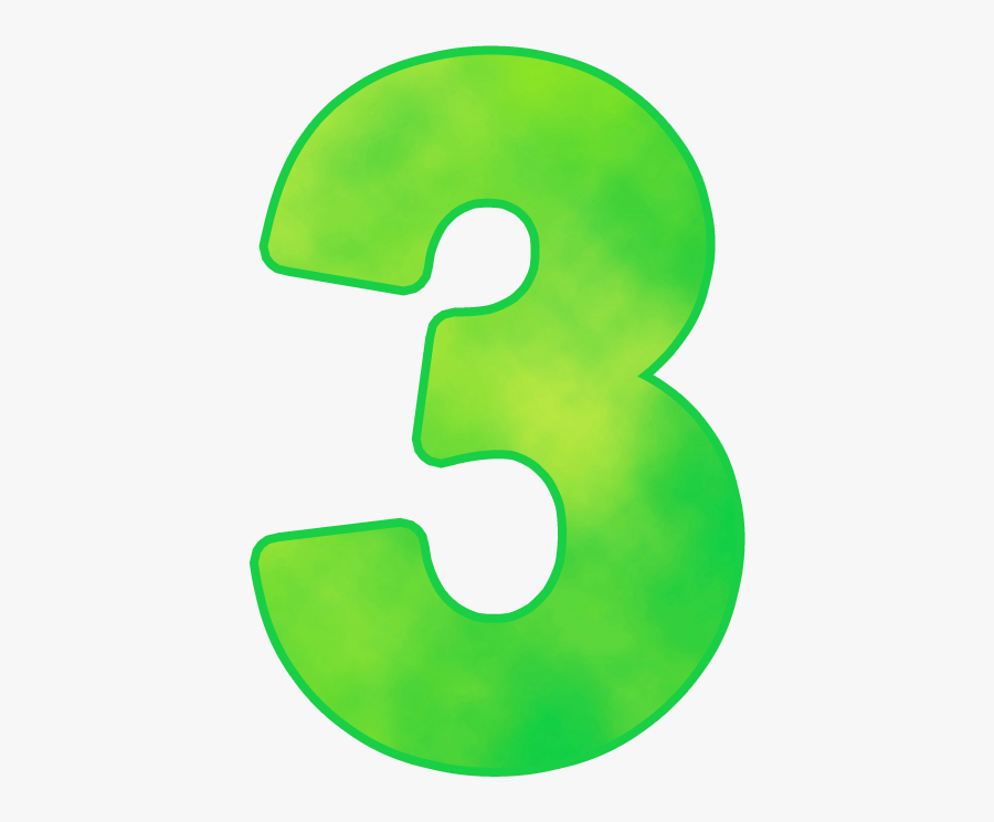 Number 3 Png - Green Number 3 Png, Transparent Clipart