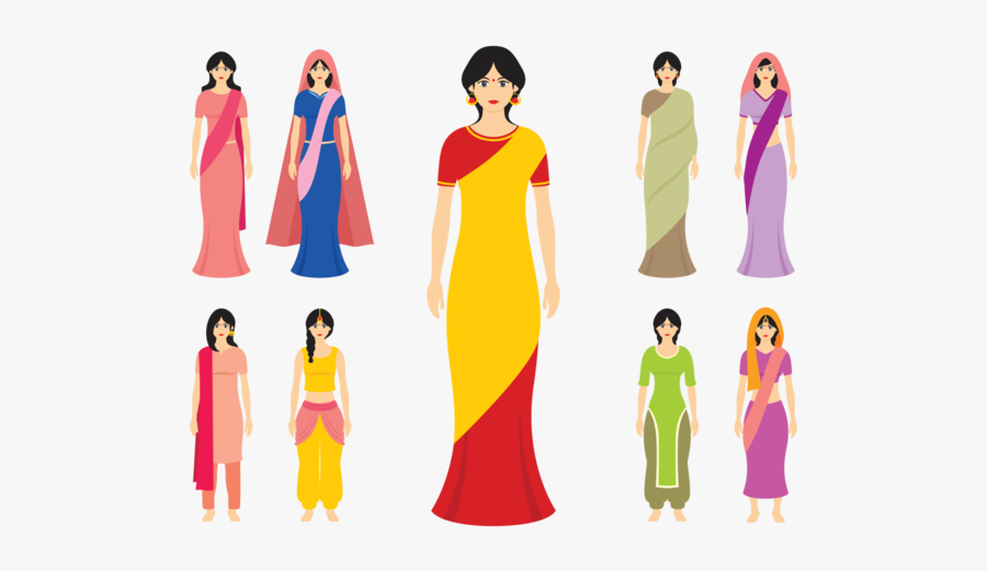 Indian Women Vector - Indian Woman Vector Png, Transparent Clipart