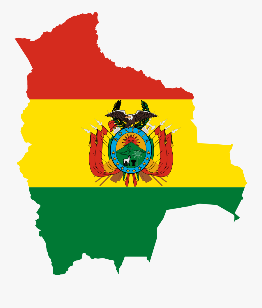 Bolivia Map With Flag Clipart , Png Download - Bolivia Map With Flag, Transparent Clipart