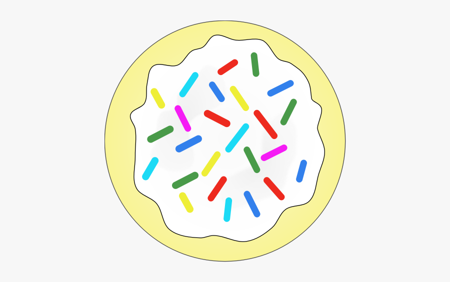 Rainbow Sprinkles Sugar Cookie - Clip Art Sugar Cookie, Transparent Clipart