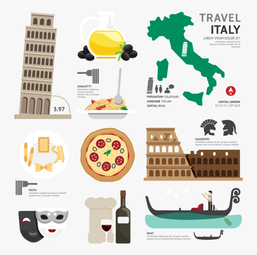 Travel Italy Png Image - Italy Vector, Transparent Clipart