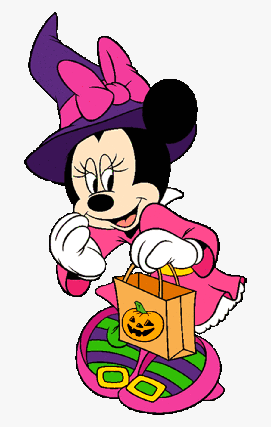 Halloween Minnie Mouse Clip Art - Halloween Minnie Mouse And Mickey, Transparent Clipart