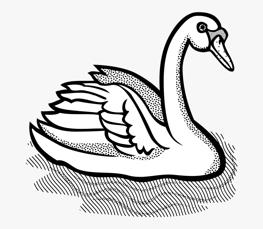 Art,monochrome Photography,duck - Clip Art Of Swans, Transparent Clipart