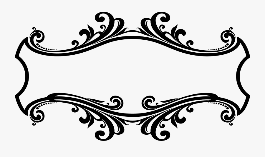 Decorative Ornamental Flourish Frame Design Icons Png - Frame Design Black And White, Transparent Clipart