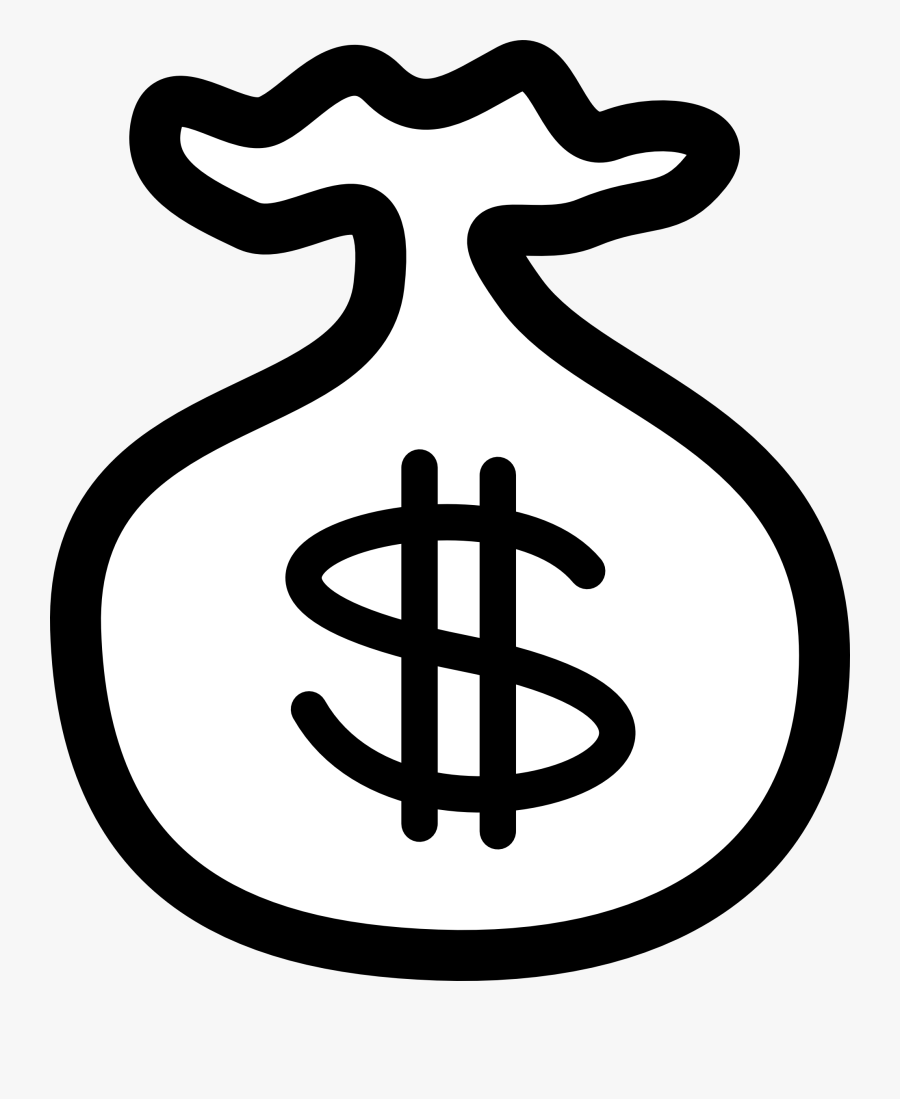Money Symbol Clipart - Black And White Money Clipart, Transparent Clipart