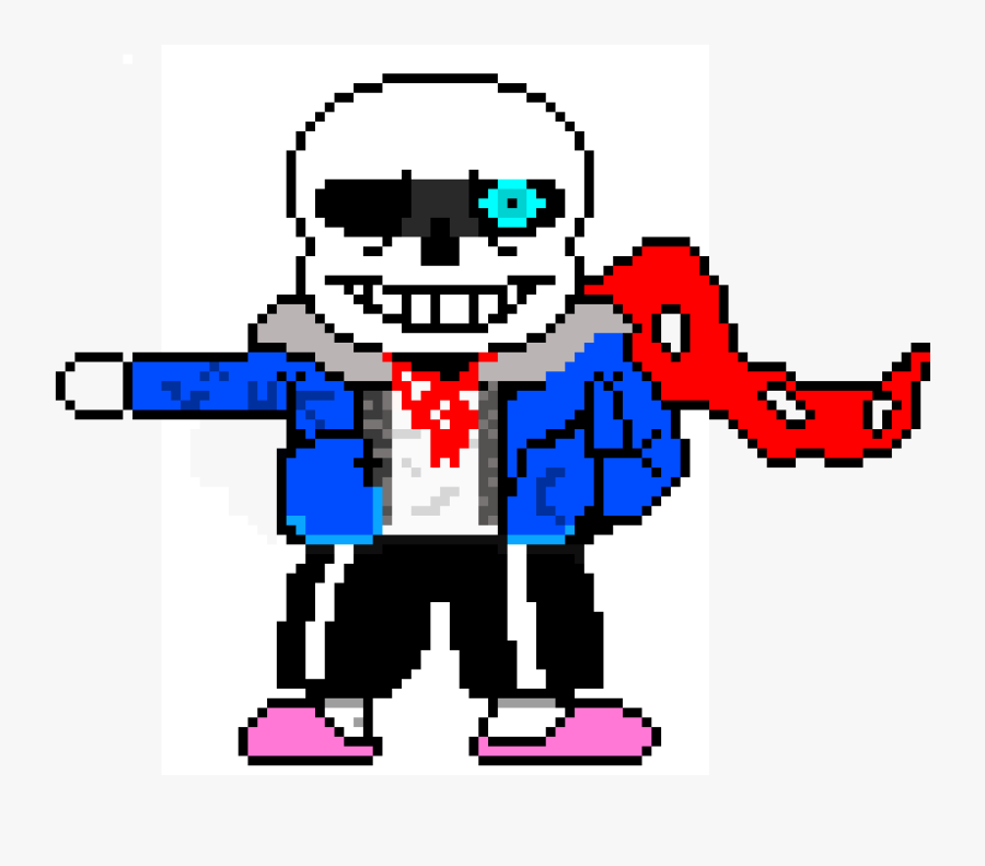 Genocide Sans Colored Sprite By Supercrafterpl - Undertale Sans Pixel, Transparent Clipart