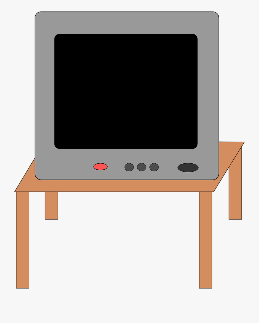 Tv On The Table Clipart, Transparent Clipart