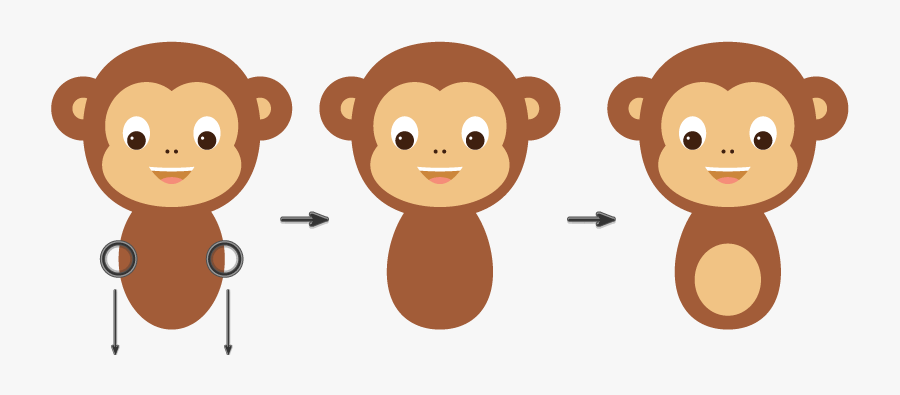 How To Create A - Monkey On Adobe Illustrator, Transparent Clipart