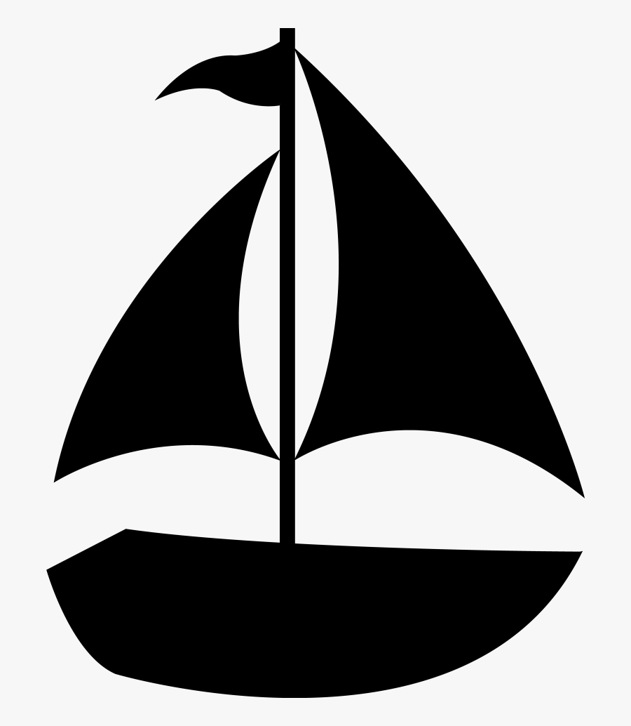Sailboat Black And White Sailboat Clip Art Black And - Sailboat Silhouette Clip Art, Transparent Clipart