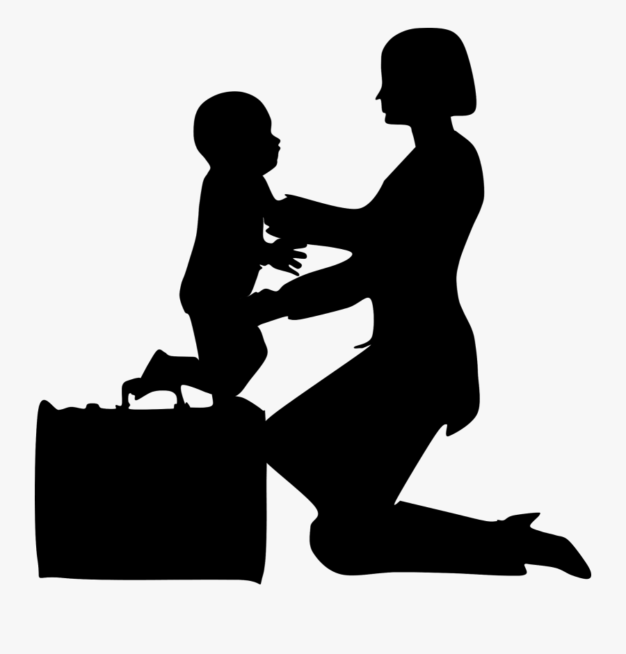 Working Mother Clipart - Working Mother Silhouette Png, Transparent Clipart